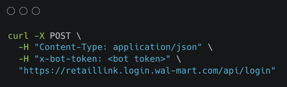 Walmart Bot Token
