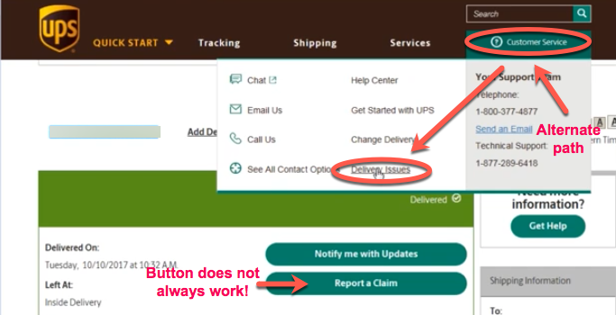 Issues with UPS Freight Claims
