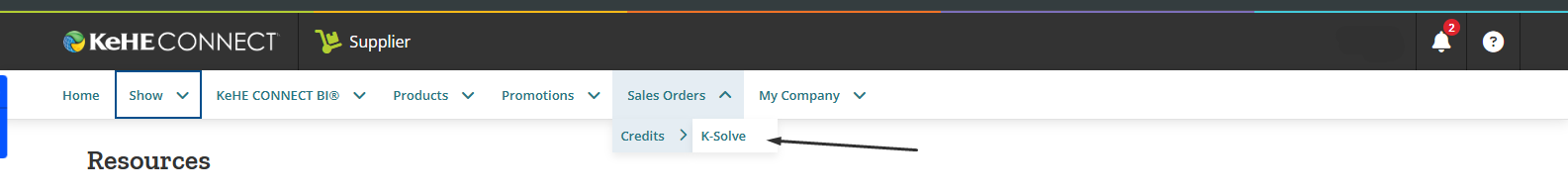 Kehe connect supplier > k-solve